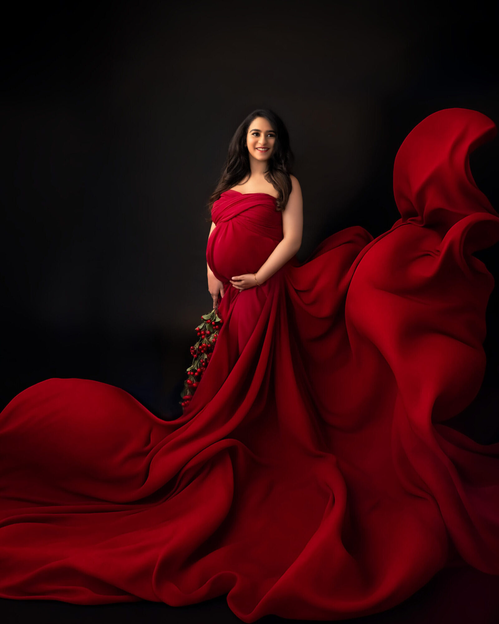 Crimson Red Drape