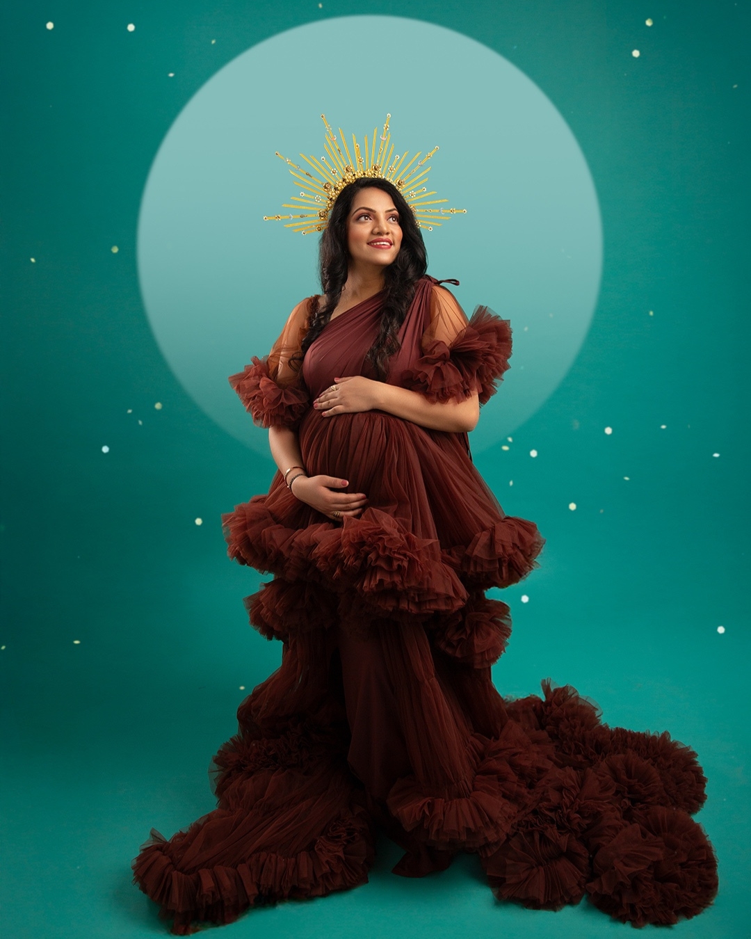Deep Maroon Gown